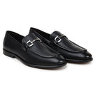 Pair of black Italian deerskin bit loafers