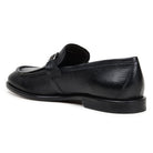 Angled view of black Belvedere bit loafer