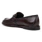 Angled view of brown Belvedere bit loafer