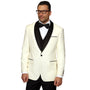 Atlas Attire Collection: 3PC Tailored Fit Tuxedo in Off White