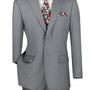 Marquis Collection: Medium Grey 2 Piece Solid Color Single Breasted Regular Fit Suit