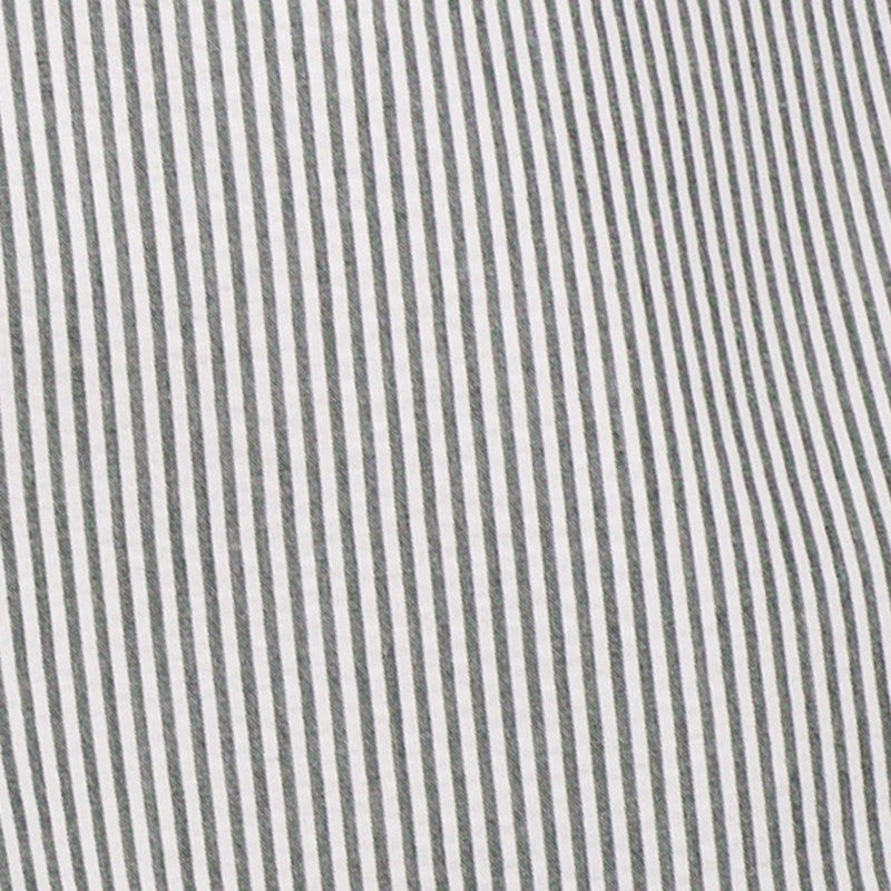 Close-up detail of black seersucker stripe fabric texture and pattern