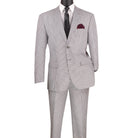 Men's black seersucker stripe modern fit 2-piece suit with adjustable waistband