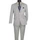 Men's Green Seersucker Stripe Modern Fit 2-Piece Suit with Adjustable Waistband