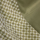 Close-up detail of moss windowpane plaid wool-feel fancy interior lining