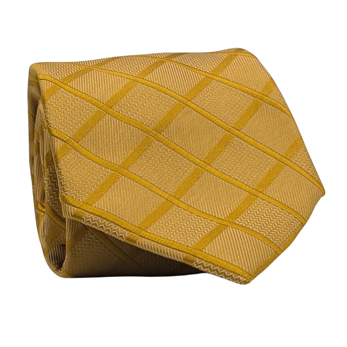 Men's Gold Diamond Pattern Silk Tie – Suits & More