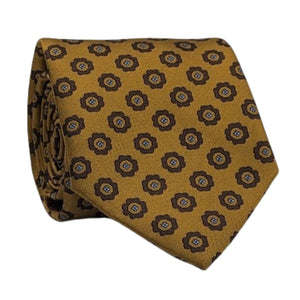Aurex Bloom Collection: Gold Geometric Flower Tie