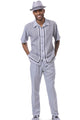 Titan Collection: Men's Symmetrical Argyle Walking Suit Set In Grey