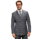 Vortigen Collection: Grey 2-Piece Plaid Double-Breasted Suit