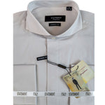 Gliese Collection: Grey Modern Fit Dress Shirt with French Cuffs