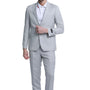 Couturious Collection: 2-Piece Slim Fit Solid Suit For Men In Grey
