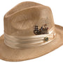 OG Montique Straw Color Sinamay Pinch Fedora