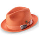 Betelgeuse Collection: Montique's Men’s Salmon Wave Pattern Fedora Hat