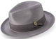 Aurorify Collection: Grey Braided Wide Brim Pinch Fedora Matching Grosgrain Ribbon Hat
