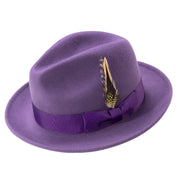 Twilique Collection: Montique Grape Lightfelt 2 ½" Wide Brim Wool Felt Pinch Hat