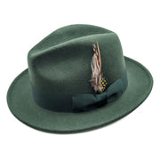 Hunter Lightfelt 2 1/2" Wide Brim Wool Felt Pinch Crown Fedora Hat by Montique