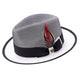 Shethys Collection: Montique Black & White Center Crease Fedora Hat