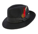 Manta Collection: Montique Men's Black Fedora Snap Brim Soft Fine Felt Pinch Hat