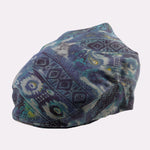 Designer Ivy Cap in Navy with Camo Paisley and Checkered Accents
