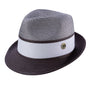 Ivorythm Collection: Plum Braided Two Tone Pinch Fedora Hat