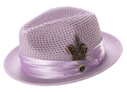 Men's OG Lavender Mesh Fedora Hat - Montique Pinch Crown Fedora
