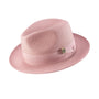 Aurorify Collection: Rose Braided Wide Brim Pinch Fedora Matching Grosgrain Ribbon Hat