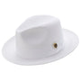 Aurorify Collection: White Braided Wide Brim Pinch Fedora Matching Grosgrain Ribbon Hat