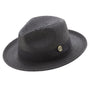 Aurorify Collection: Black Braided Wide Brim Pinch Fedora Matching Grosgrain Ribbon Hat