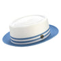 Andaras Collection: Montique Carolina Straw Pork Pie Two Tone Hat