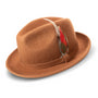 Montique Saddle Small Felt Band 2 ¼ Brim Wool Felt Dress Hat H-62