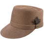 Eleganza Collection: Men's Braided Solid Color Legionnaire Hat in Apricot