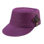 Eleganza Collection: Men's Braided Solid Color Legionnaire Hat in Dusty Rose