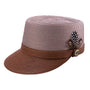 Razzelique Collection: Men's Braided Two Tone Legionnaire Hat in Caramel