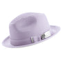 Innovique Collection: Lavender White Bottom Braided Stingy Brim Pinch Fedora Hat
