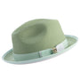 Innovique Collection: Apple White Bottom Braided Stingy Brim Pinch Fedora Hat