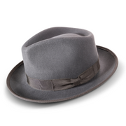Stylesto Collection Wool Felt Fedora: 50's Vintage Vibe in Grey