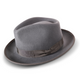 Stylesto Collection Wool Felt Fedora: 50's Vintage Vibe in Grey