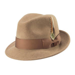 Luxifyer Collection: Men's Tan Pinch Crushable Litefelt Snap Brim Hat