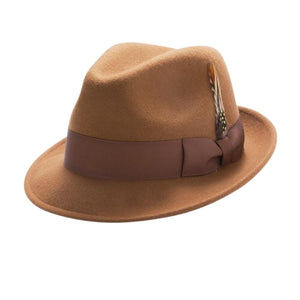 Bronze Pinch Crushable Litefelt Snap Brim Hat by Montique
