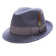 Luxifyer Collection: Men's Grey Pinch Crushable Litefelt Snap Brim Hat