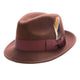 Luxifyer Collection: Montique Men's Brown Pinch Crushable Litefelt Snap Brim Hat