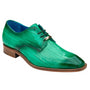 Genuine Eel Leather Lining Men's Shoes in Antique Mint Green