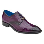 Genuine Eel Leather Lining Men's Shoes in Antique Purple