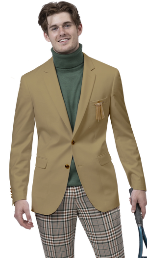 Shelley Styles Collection: Tan Single Breasted Blazer
