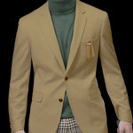 Tan Single Breasted Blazer J170