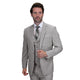 Comet Couture Collection: Gray Sharkskin Italian Wool 3-Piece Suit – Modern Fit