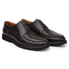 Pair of black Italian suede Derby shoes by Belvedere