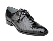 Belvedere Lago Black Genuine American Alligator Shoes