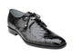Belvedere Lago Black Genuine American Alligator Shoes