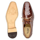 Belvedere Lago Peanut lace-up dress shoe — top and outsole views